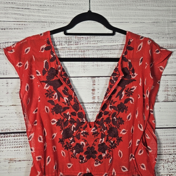 Free People embroidered caftan mini tunic - Picture 5 of 16